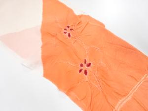 正絹　絽　絞り　夏用帯揚げ